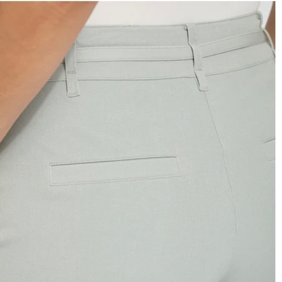 Lysse’ Size Large Florist Wide Leg Crop In Morning Dew Light Green Stretch Pants - Picture 9 of 11